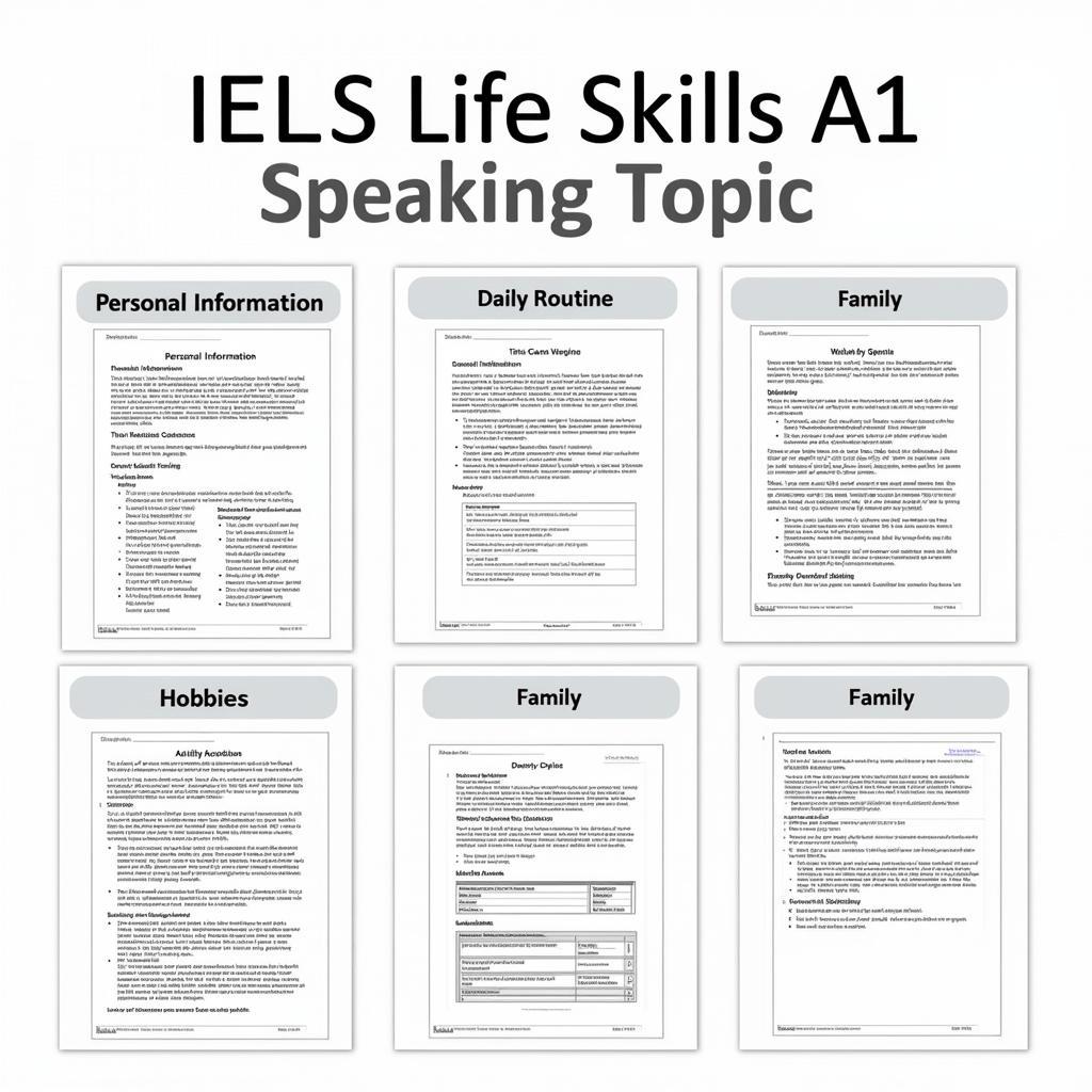 Tài liệu IELTS Life Skills A1 Speaking Topics PDF