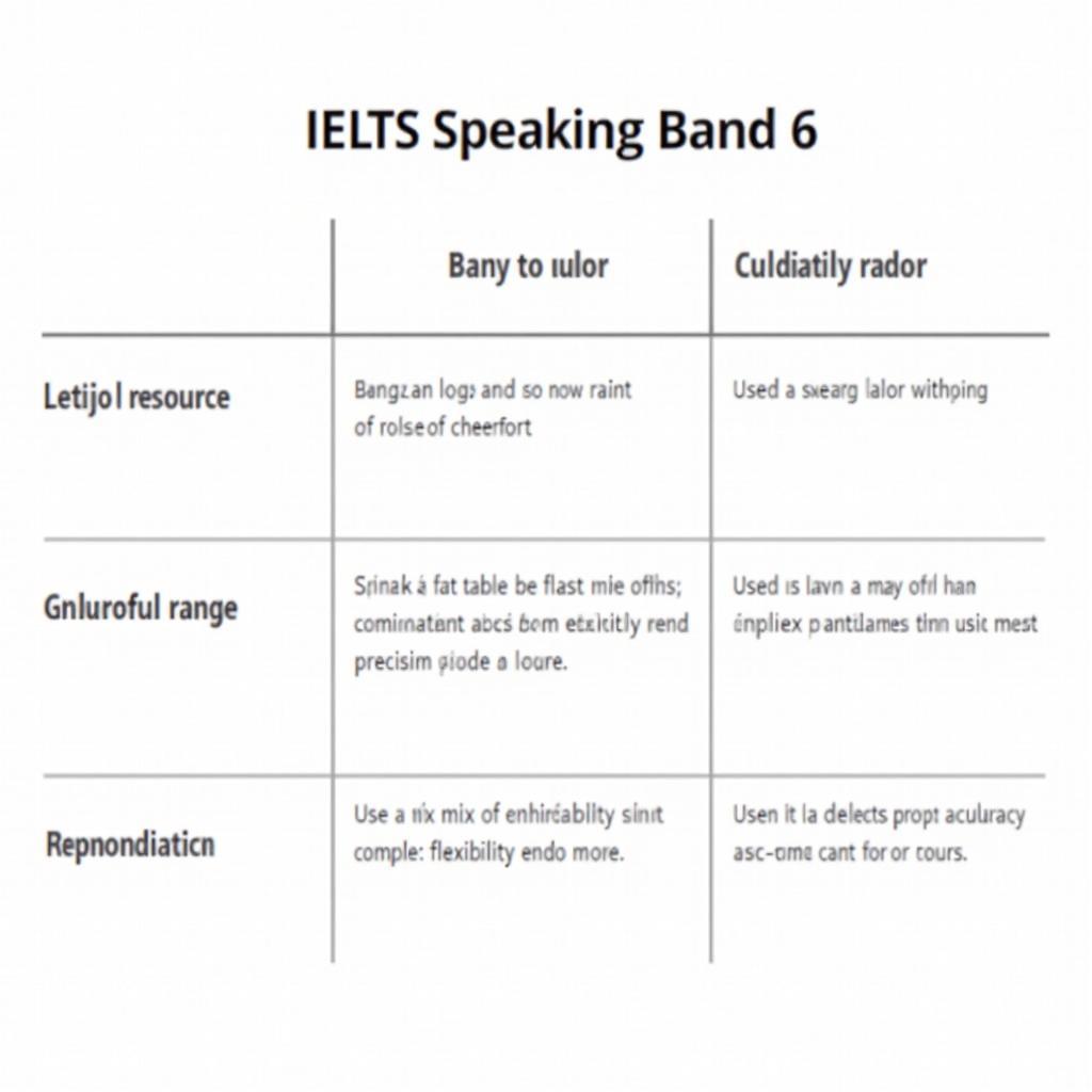 Tiêu chí chấm điểm IELTS Speaking Band 6