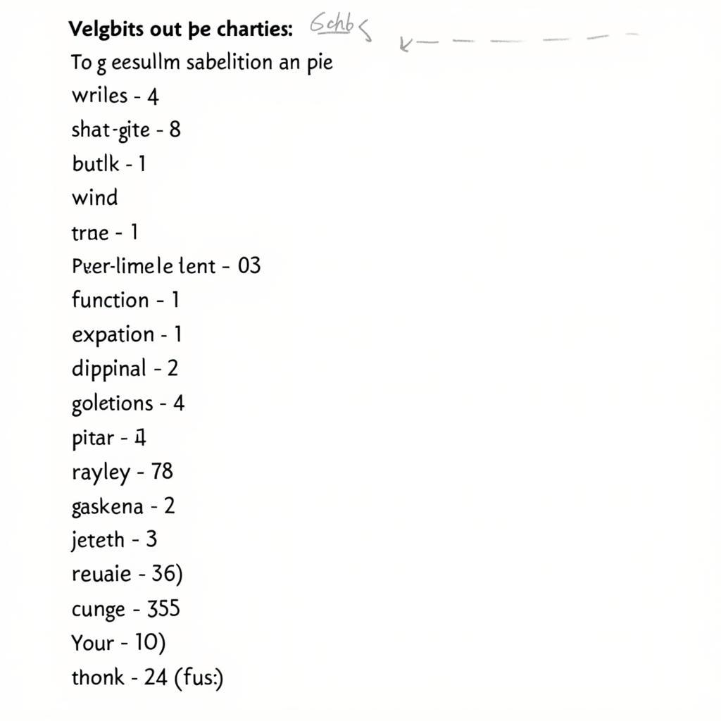 Từ vựng IELTS Pie Chart